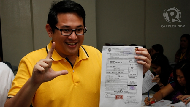 'BENIGNO BAM.' LP senatorial candidate sticks with the "Benigno" brand, choosing to include the name in his ballot nickname. Photo by Don Regachuelo