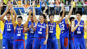 PUSONG PILIPINAS. Batang Gilas came-from-behind to beat the host nation. Photo from FIBA Asia
