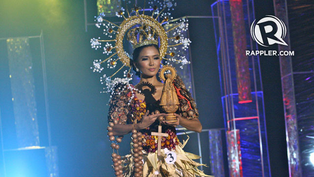 FESTIVAL QUEEN. Crowd favorite Zandra Flores wore a costume inspired by Santo Niño festivals in the Philippines