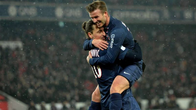 FAREWELL. Beckham bid competitive football adieu with an assist. Photo from Paris Saint-Germain's Facebook page.