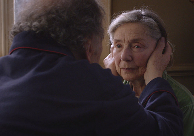WELL-LOVED. Michael Haneke’s ‘Amour’ -- starring Best Actress nominee Emmanuelle Riva (seen here with Jean-Louis Trintignant) -- should bring home at least one Oscar. Photo from the movie’s Facebook page