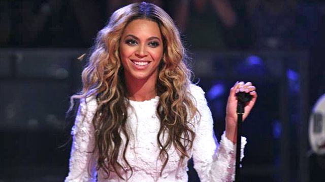 SINGER-ACTRESS BEYONCE KNOWLES at a TV guesting. Image from the Beyonce Facebook page.