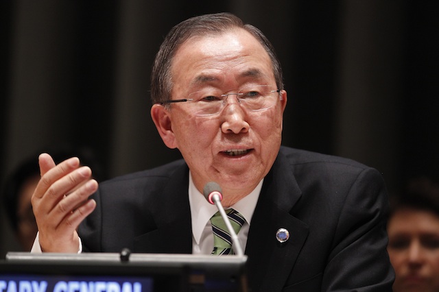 United Nations Secretary General Ban Ki-moon at the UN headquarters in New York, 17 January 2014. UN Photo/Paulo Filgueiras