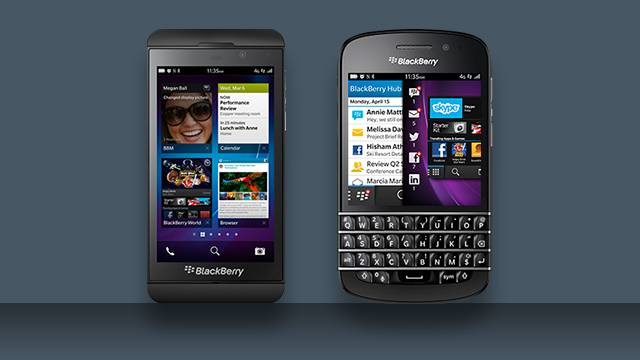 HERE TO STAY. BlackBerry execs say the company's demise is exaggerated. Phone images from http://ph.blackberry.com/