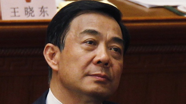 DISGRACED. A file picture dated 09 March 2012 of top Chinese politician Bo Xilai. EPA/How Hwee Young