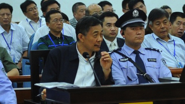 VERDICT SOON. In this file photo, former regional leader Bo Xilai (front, C) standing trial for the third day at Jinan Intermediate People's Court in Jinan, Shandong province, China, 24 August 2013. EPA/Jinan Intermediate People's Court / Handout