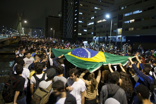 EXTENDED PROTESTS. Brazilians in a protest rally. File photo by AFP 