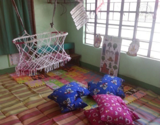 MOTHER’S CORNER. Crucial to relief operations is providing a nurturing space for breastfeeding mothers.