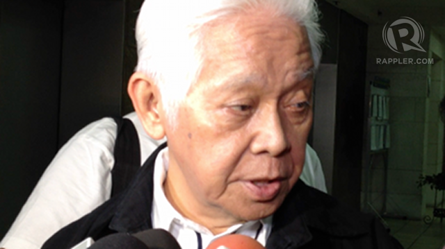 'SUE US.' Comelec Chair Sixto Brillantes Jr says Supreme Court cases could clarify the Party-List Law. File photo by Paterno Esmaquel II