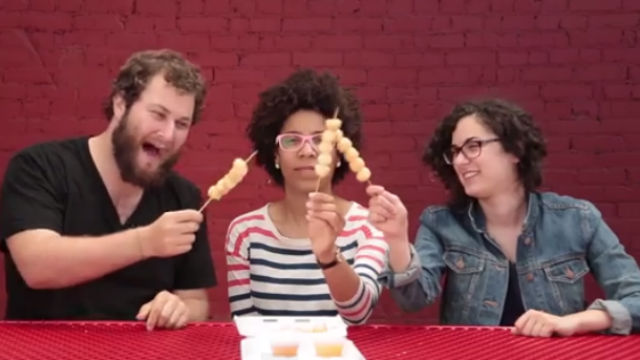 FEAR FACTOR. Emotions range from joy to fear during BuzzFeeds Filipino street food taste test. Screengrab from YouTube