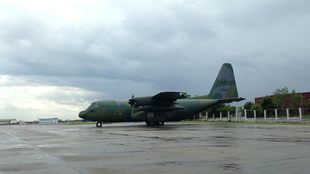 HUMANITARIAN AID: Two military C-130 cargo planes fly to Tacloban City on Saturday. File photo