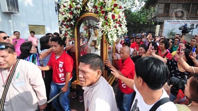 OFFICIAL IMAGE. Last week, up to 13,000 Cebuanos sent off Pedro Calungsod's official image for the martyr's canonization in Rome. Photo by Ryan Christopher J Sorote