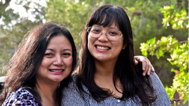 MOTHER AND DAUGHTER. Tia Taruc Canlas (right) founded the Alipato Project, a nonprofit that helps domestic violence survivors, after hearing her mother's experience with domestic violence. Photo courtesy of Taruc Canlas