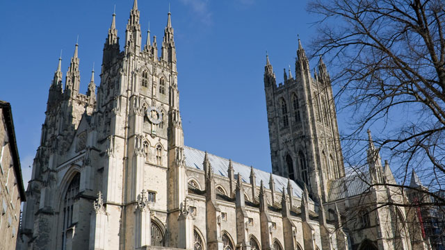 The Canterbury Cathedral in Canterbury, Kent, England.