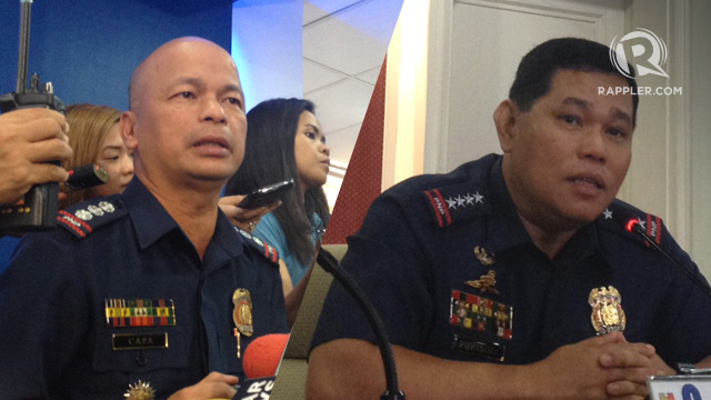 MAKING AMENDS? Relieved Task Force Tugis head Senior Superintendent Conrad Capa says he's willing to make amends with Chief PNP Director General Alan Purisima after the former blasted him for "misleading" the public. Photos of Capa, Purisima by Rappler