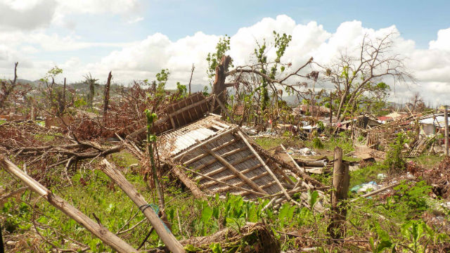 AFTERMATH. Typhoon Yolanda (Haiyan) left damaged homes and agriculture in its wake. Photo by Ana Santos