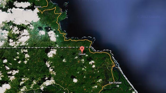 ANOTHER 'PABLO' TRAGEDY. Google Maps image of Cateel, Davao Oriental
