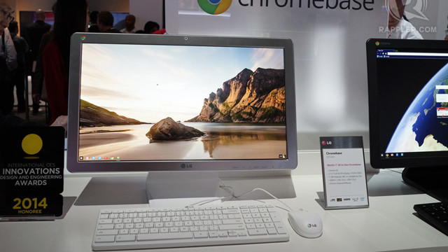 FIRSTS. The LG Chromebase, the world's first all-in-one Chrome OS desktop, was one of the items on display at the 2014 Consumer Electronics Show in Las Vegas, USA. Photo by Michael Josh Villanueva/Rappler