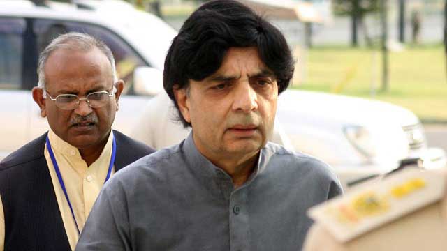 'WHAT HAVE YOU DONE?' Pakistan interior minister Chaudhry Nisar accuses the US of 'scuttling' peace talks. File photo by EPA/T. MUGHAL