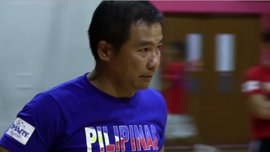 Gilas headcoach Chot Reyes during a team practice before the Jones Cup