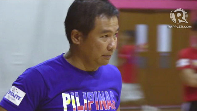 ROAD TO SPAIN. Gilas coach Chot Reyes is tasked with organizing the best roster for the FIBA world championships later this year. File photo by Rappler