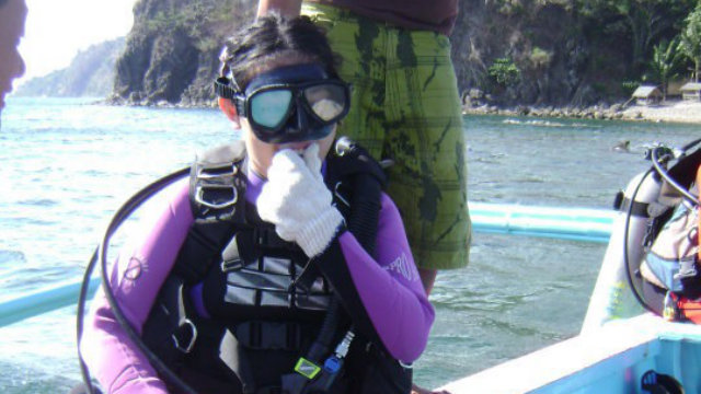 FIGHTING FOR THE DOLPHINS. Christel Lejano likes diving