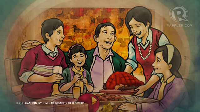 THE ESSENCE OF CELEBRATING CHRISTMAS. It differs for every family, in manner and reason. Image by Rappler