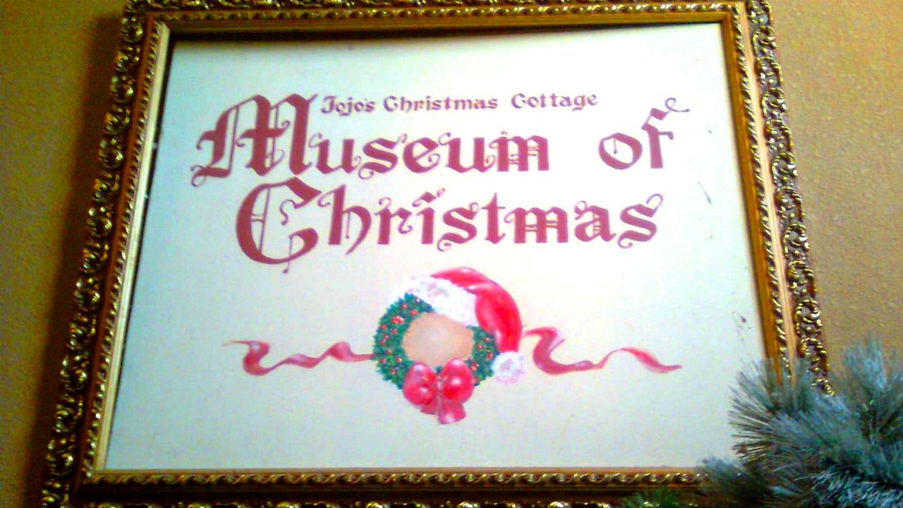 WELCOME 'HOME.' The welcome sign inside Jojo’s Christmas Cottage