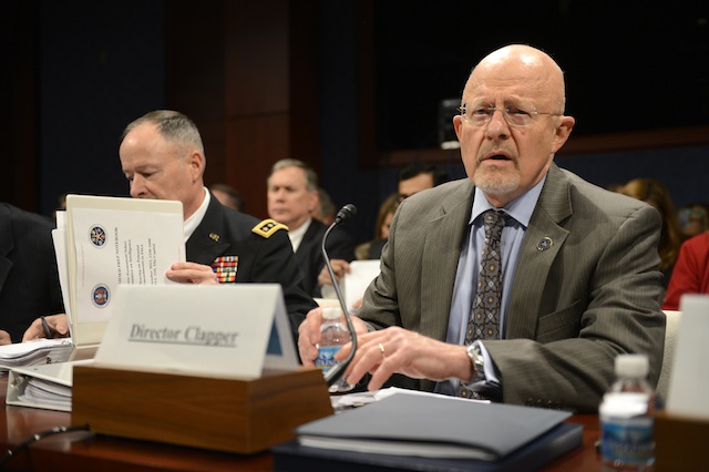 INTEL CHIEF. Director of National Intelligence James Clapper testifies in the House Select Intelligence Committee hearing on "Potential Changes to the Foreign Intelligence Surveillance Act (FISA)" on Capitol Hill in Washington, DC, USA, 29 October 2013. EPA/Shawn Thew