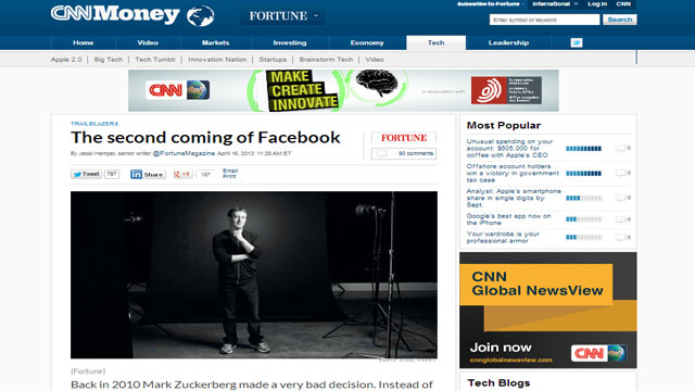 Screen shot from Fortune