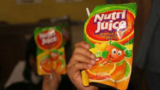 HEALTHY DRINK. The orange-flavored Nutrijuice drink, which is fortified with Vitamins A and C, lysine, zinc, and iron, has helped reduce the prevalence of iron deficiency anemia among schoolchildren.