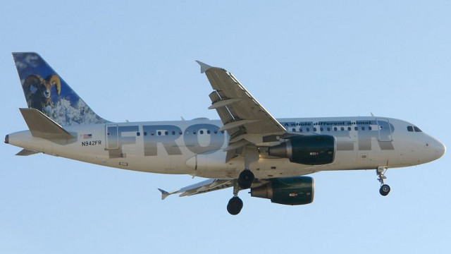 FRONTIER AIRLINES. A playfully named animal looks out from the tail of each Frontier plane. Photo from Wikimedia Commons