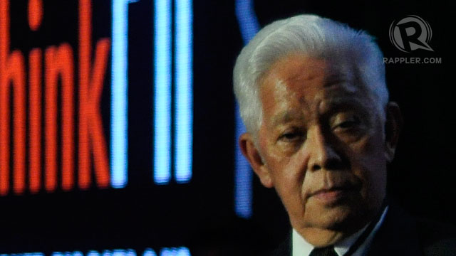 HOPEFUL. Comelec Chairman Sixto Brillantes, Jr at the #ThinkPH summit on Friday, August 23. Photo by Leanne Jazul