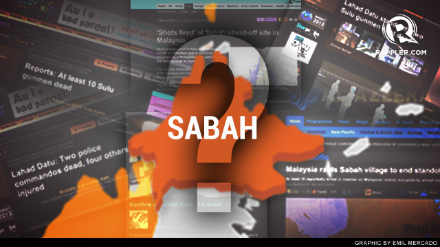 CONFLICTING REPORTS. The Sabah conflict has brought about confusion, as reporters struggle with conflicting accounts. 
