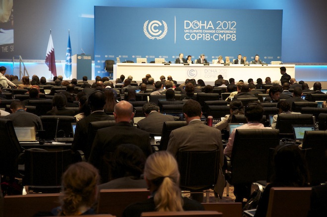 NEW CLIMATE DEAL? Agreement on the modalities of a Kyoto "second commitment period" concluded 12 days of tough haggling in Doha. File photo courtesy of COP18/ CMP8