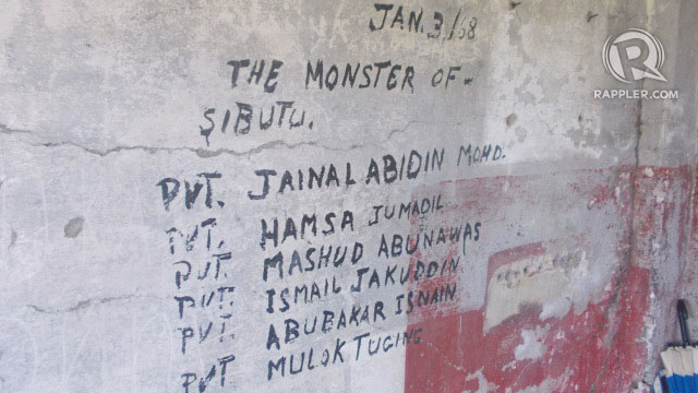Names of some of the fallen soldiers of the Jabidah massacre