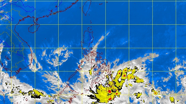 STORM SIGNAL. The state weather bureau raises Signal No. 1 over tropical depression Crising. PAGASA satellite image as of 4:32 pm