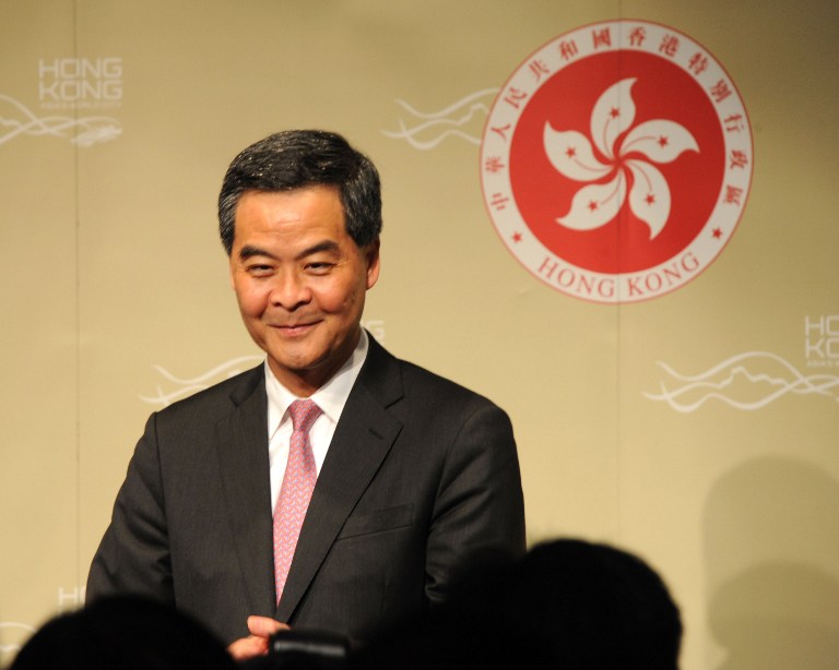 HK CHIEF. Chief Executive and President of the Executive Council of the Hong Kong Special Administrative Region C Y Leung on June 10, 2013 in New York City. Ben Gabbe/Getty Images/AFP