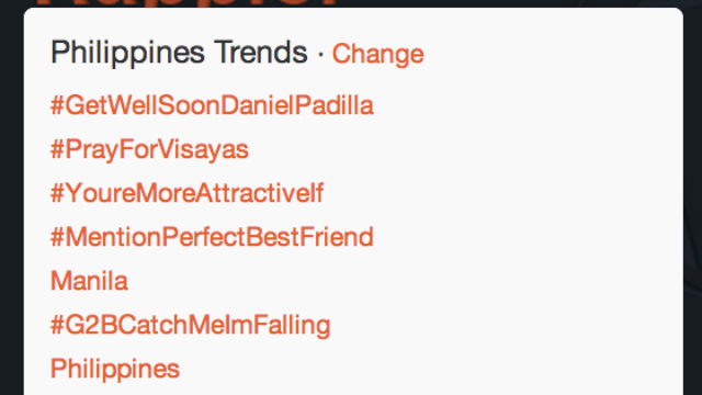 FUROR OVER TRENDING. The leading topics as of this 2pm screengrab, October 15, 2013