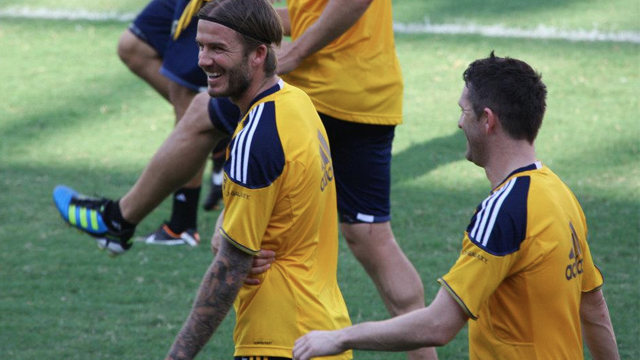 Beckham (left) might debut for PSG next weekend. File photo by RAPPLER.