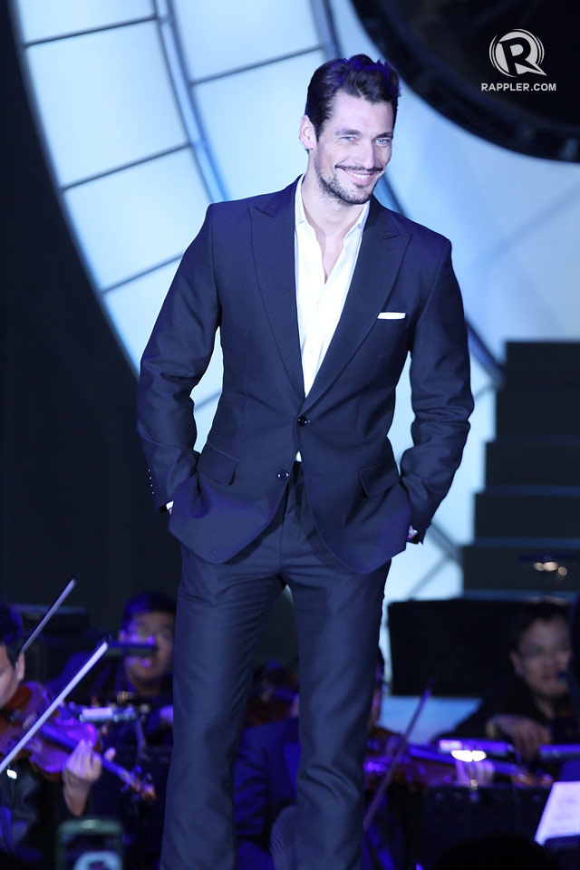 DAPPER. David Gandy gives the crowd a sunny smile