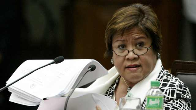 NOW INTERESTED. Justice Secretary Leila de Lima went from not being interested to become Chief Justice to calling herself a strong alternative. File photo from Senate pool 
