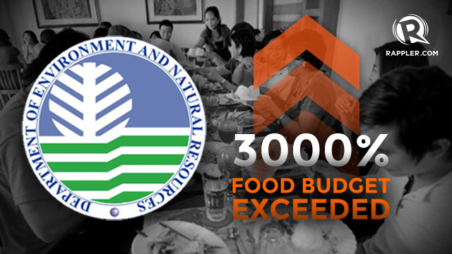 OVER-BUDGET. The DENR Office of the Secretary has their plate full with the COA report showing they overspent on food and catering