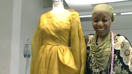 NZINGA KNIGHT AT WORK on a conservative yet bright number. Screen grab from YouTube (AFP)