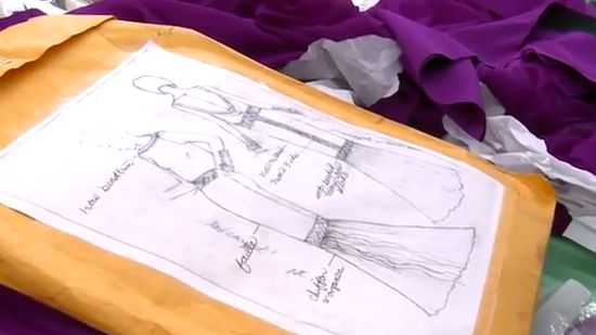 SOME OF KNIGHT's SKETCHES. Screen grab from YouTube (AFP)
