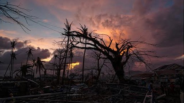 BLEEDING PLACE. This photo captioned "Sunset on a place that bleeds" is part of the UNHCR's exhibit of photos by award-winning documentary photographer Rick Rocamora on the aftermath of Super Typhoon Yolanda. The exhibited called "Displaced" will open at the Senate on January 20. All photos by Rick Rocamora 
