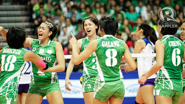 The Lady Spikers have a lot to celebrate these days. Photo by Josh Abeleda