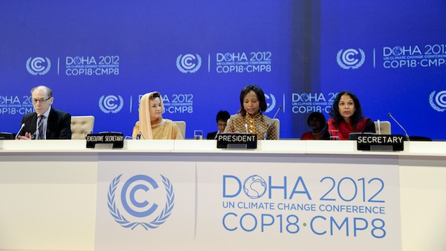 OVERTIME. UN climate change conference delegates continue negotiating in Doha. Photo from UN Multimedia