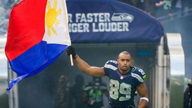 EYE ON THE PRIZE. With his Tacloban-based family safe, Seattle Seahawks WR Doug Baldwin looks to lead his team to a playoff win this weekend. Photo courtesy Seahawks official Twitter.
