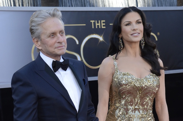 NOT A COUPLE ANYMORE? The file picture dated 24 February 2013 shows US actor Michael Douglas and his wife Welsh actress Catherine Zeta-Jones arriving for the 85th Academy Awards at the Dolby Theatre in Hollywood, California, USA. EPA/Mike Nelson
